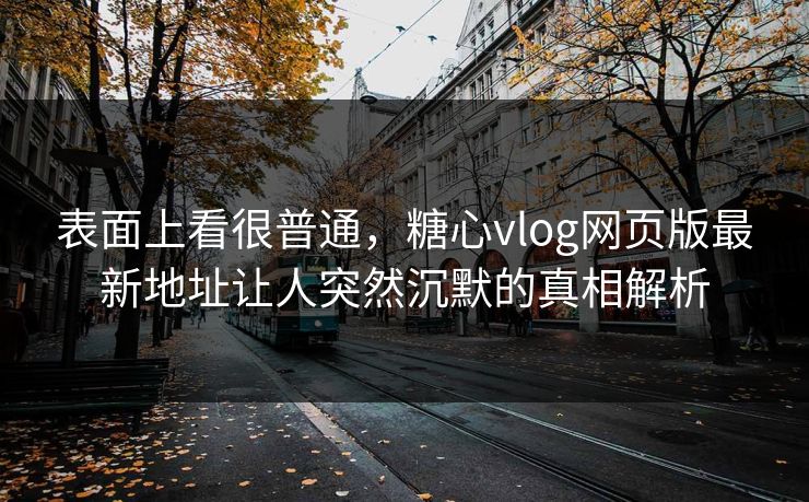 表面上看很普通，糖心vlog网页版最新地址让人突然沉默的真相解析